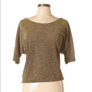 Express Gold Sparkle Top